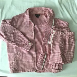 Herman Geist red check gingham set  14